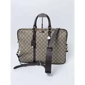 Pre-owned GUCCI gg Canvas Business Bag Supreme Briefcase Handle Handbag Laptop JA452GG
