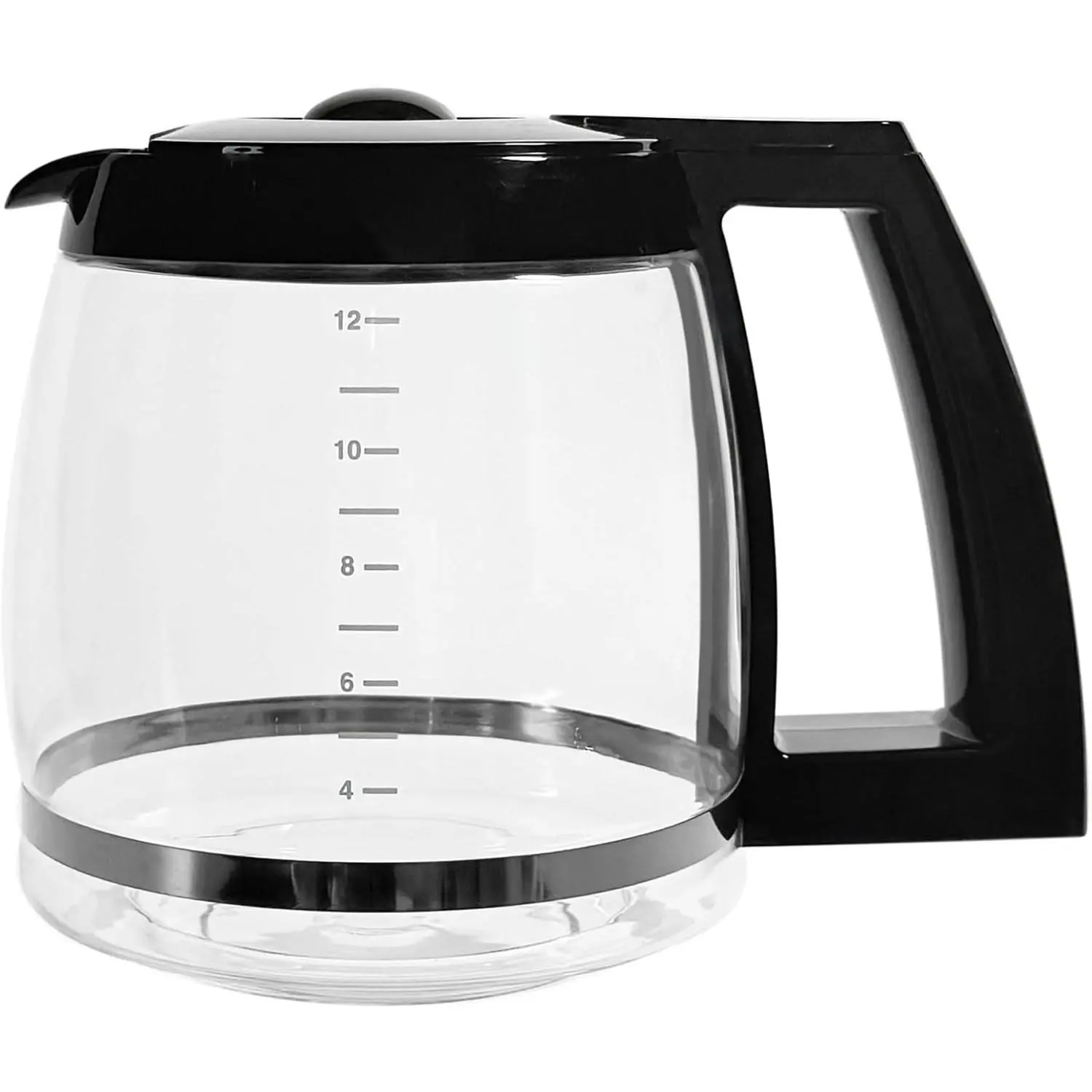 12-Cup Replacement Glass Coffee Carafe for Cuisinart Coffee Maker Models DCC-1200, DCC-1100BK, DCC-2650, CHW-12, CHW-12P1, DGB-550BK, DGB-550BK1, DGB-625BC, DGB-700BC, and SS-12 | Part# DCC-1200PRC