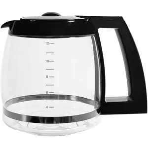 12-Cup Replacement Glass Coffee Carafe for Cuisinart Coffee Maker Models DCC-1200, DCC-1100BK, DCC-2650, CHW-12, CHW-12P1, DGB-550BK, DGB-550BK1, DGB-625BC, DGB-700BC, and SS-12 | Part# DCC-1200PRC