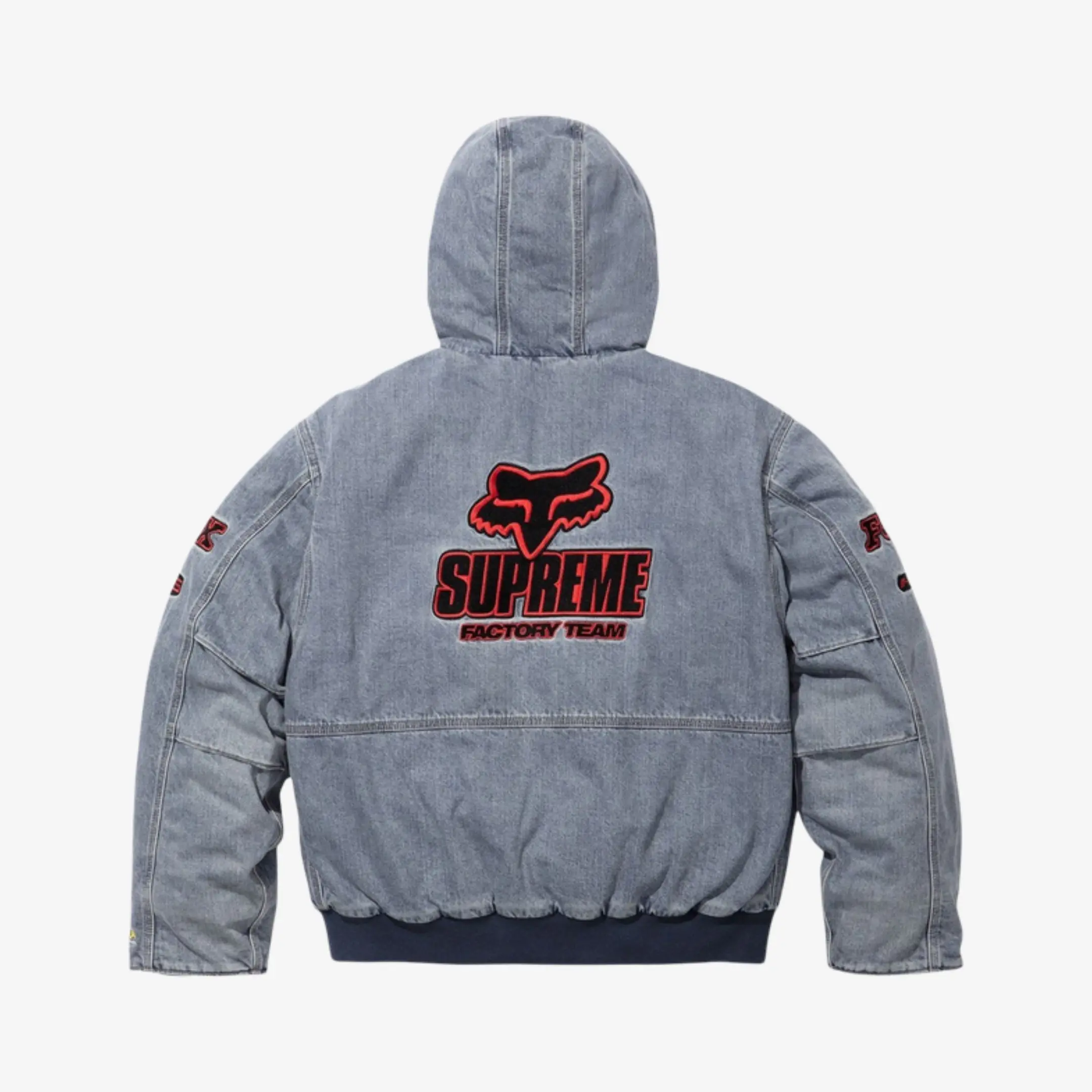 Supreme x Fox Racing Hooded Work Jacket Denim (FW25) - TikTok Shop