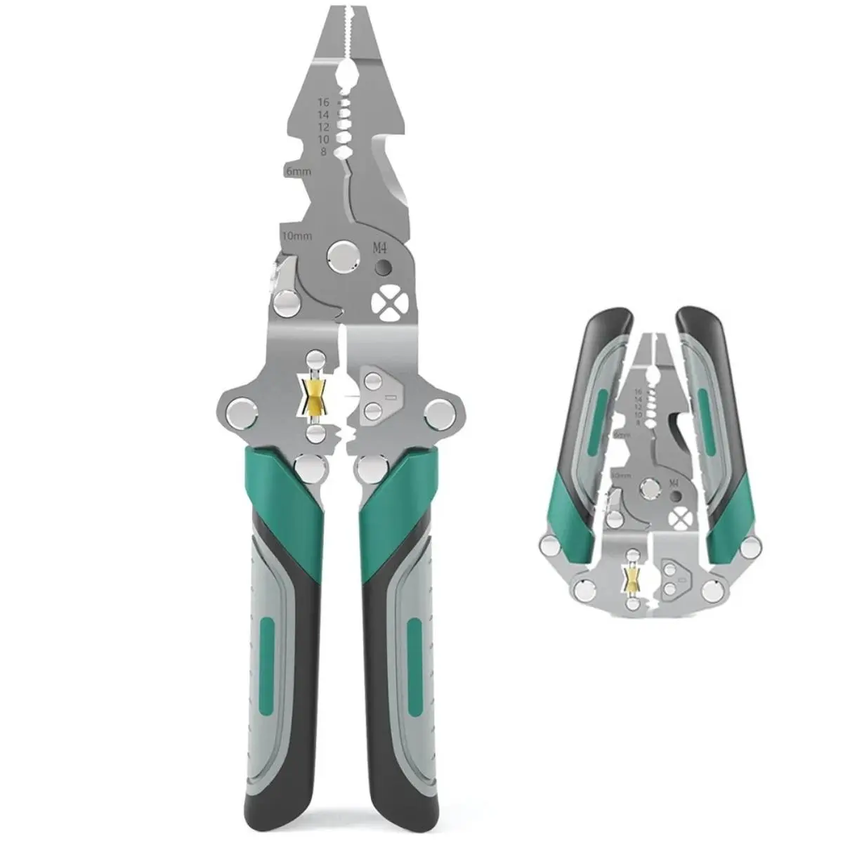 18 in 1 Foldable Wire Stripper,Multifunctional Foldable Wire Stripper Electrical Pliers,For Cutting Pulling Wires Cable Scissors Tool Kit Tool Kit Set Wirepliers Wirecutters Diy Tools Hand Tools