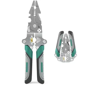 18 in 1 Foldable Wire Stripper,Multifunctional Foldable Wire Stripper Electrical Pliers,For Cutting Pulling Wires Cable Scissors Tool Kit Tool Kit Set Wirepliers Wirecutters Diy Tools Hand Tools