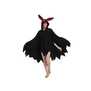 Unisex's Halloween All Over Print Animal Design Hooded Sleep Cape, Casual Cloak Sleeve Button Design Sleepwear for Halloween Party, Fluffy Pajamas for Winter, Fluffy Pajamas, Pajamas for Women, Costume