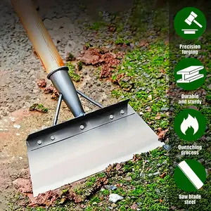Versatile Garden Weeding Shovel - Durable Metal, Ideal for Yard, School, and Farm Use - Perfect for Removing Weeds, Moss, and Manure snow thrower Wood Handle Plastic Scoop gardening tool electric battery ergonomic aluminum weed eater handle trimmer grip
