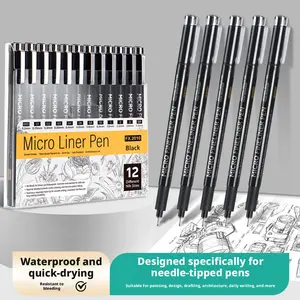 Art Design Drawing Needle Tube Pen, Student Manga Hand-Drawn Sketching Pen, Waterproof Quick-Dry Outline Pen, Art Supplies