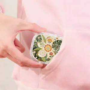 Bohemian Flower Print Retainer Case, Vintage Botanical Orthodontic Aligner Holder, Portable Dustproof Case for Orthodontic Appliances