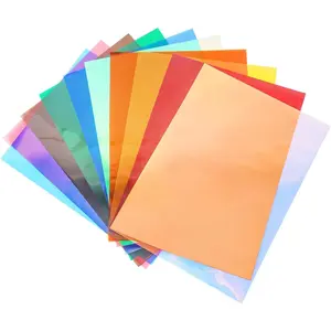 10Colors Bundle Pack Colorful Transparent Window Film Self Adhesive Glass Film Glass Decoration Tint for Christmas  Decoration A4 Sample 21cmx29.7cm