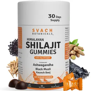 Shilajit Gummies- 400mg Pure Himalayan for Men and Women| 40% Fulvic Acid & 85+ Trace Minerals High Potency| 60 Sugar Free Vegan Travel Friendly (Tamarind Flavor)