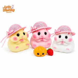 Letssquishy 3-Pack  Handmade Taba Squishy Hamster & Dumping Toy, Cute Squishy Hamster Fidget Toy, Realistic Hamster Toy, Soft Silicone Mochi Furry Toy, Stress Relief Gift for Adults & Kids, Sensory Anxiety Plushie & Dumpling