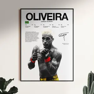 Charles Oliveira Poster, Ufc Wall Art, Mma, Ufc Fighter Printable, Oliveira Champion Print, Lightweight Ufc Decor Gift
