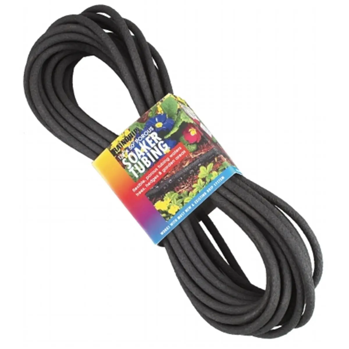 Raindrip 0.25in x 50ft Flexible Porous Soaker Tubing for Gardening, Compatible with Barbed Fittings, Ideal for Watering Trees, Hedges, Flexible Porous Tubing, Connects To Barbed Fitting