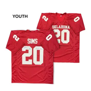 YOUTH OKLAHOMA BILLY SIMS SIGNED JERSEY