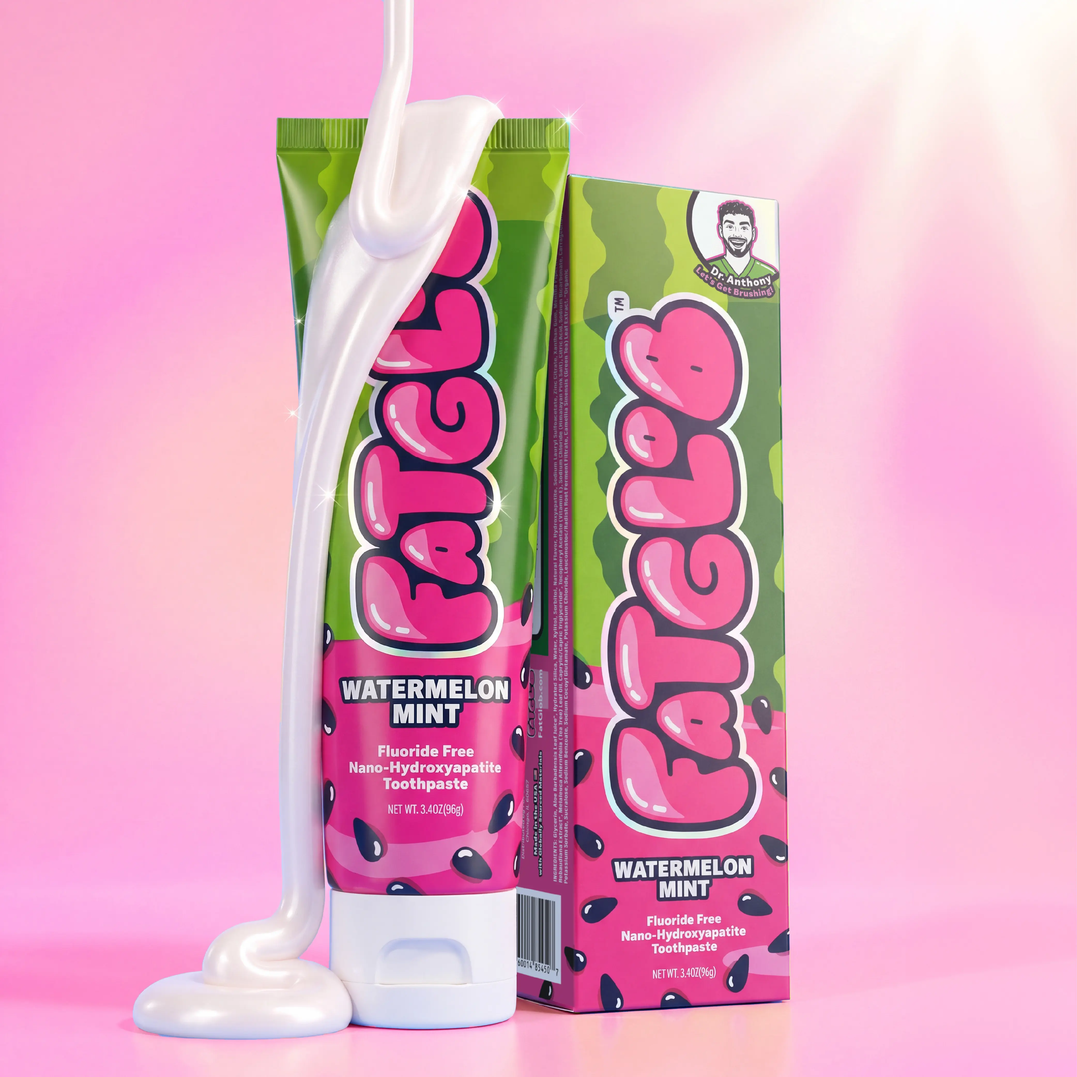 Fat Glob Watermelon Mint Toothpaste Nano-Hydroxyapatite