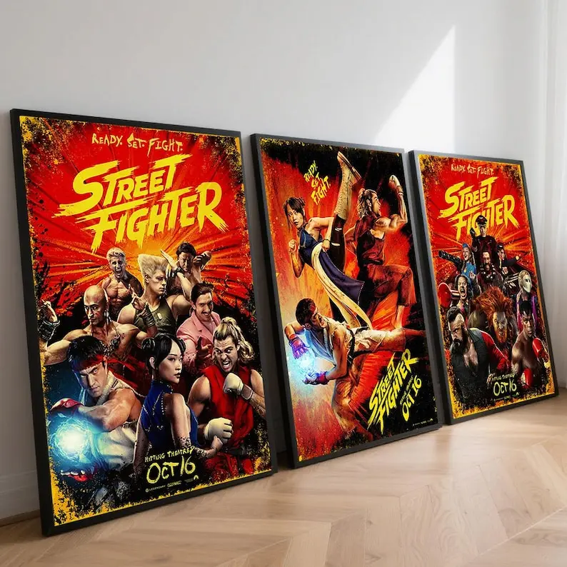 Street Fighter Movie poster, Room decoration, Movie art, Gift for movie fans, Unframed ( Unframed-Print Only )