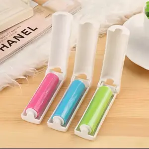 Sticky Portable Clothes Lint Roller with Cover Washable Dust Roller for Wool Sheets Clothes Fluff  Pet Hair Cleaning Tools Home