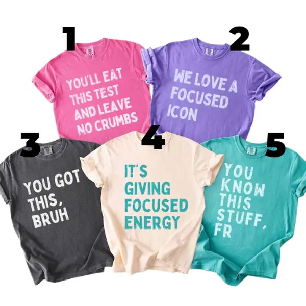 Custom Comfort Colors Funny Test Day T-Shirt, Matching State Testing Teacher Team Shirts, Gen Z School Testing Day Tee, Testing Coordinator Shirt, You Got This Bruh