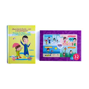 Bilingual Book & Game Bundle: Hooray for Rain...With or Without an Umbrella + Seasons Puzzles