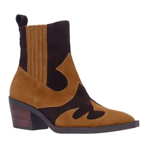 L'Amour Des Pieds Leather Cowboy Boot - Veona Suede