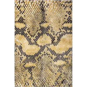 Alexandrine Modern Snake Print Area Rug