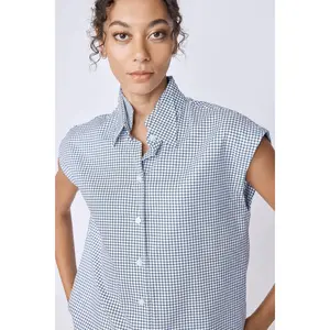 Candice Double Collar Shirt Windowpane