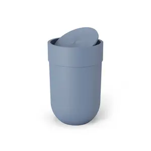 Umbra Touch Trash Can – Small Waste Can with Modern Swing Lid for Bathrooms, Bedrooms & More - Choose Your Color Brush Matte