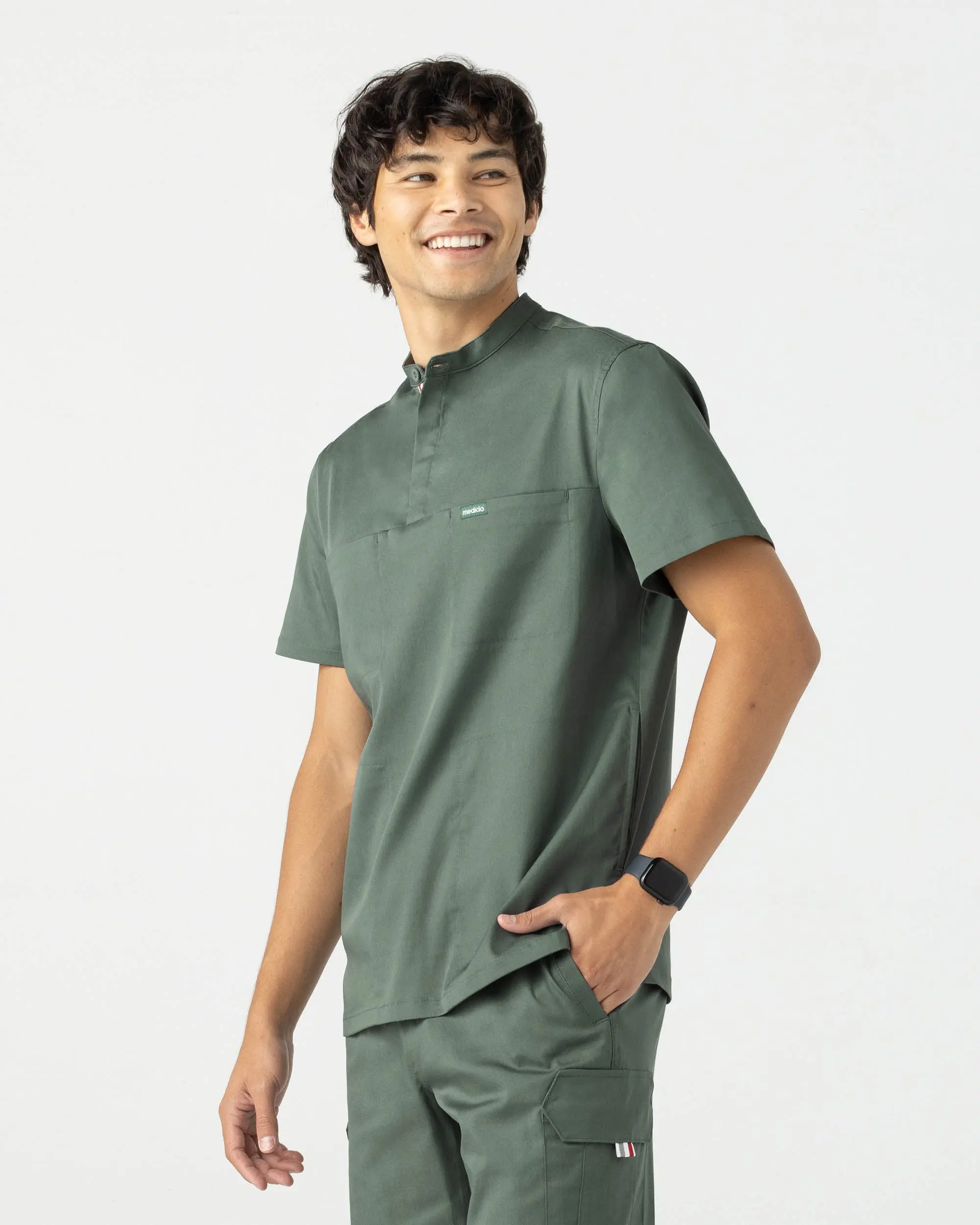 TENCEL™ Skye‎ ‎Banded Collar Scrub Top