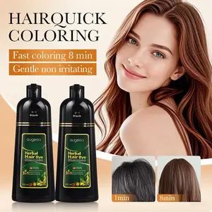 Dark Brown Hair Dye Shampoo for Gray Coverage, Instant Hair Color Shampoo, Semi-Permanent Brown Hair Dye, Brown Hair Shampoo Works in Minutes, Champu Para Canas, Shampoo Hair Dye 16.90 Fl Oz
