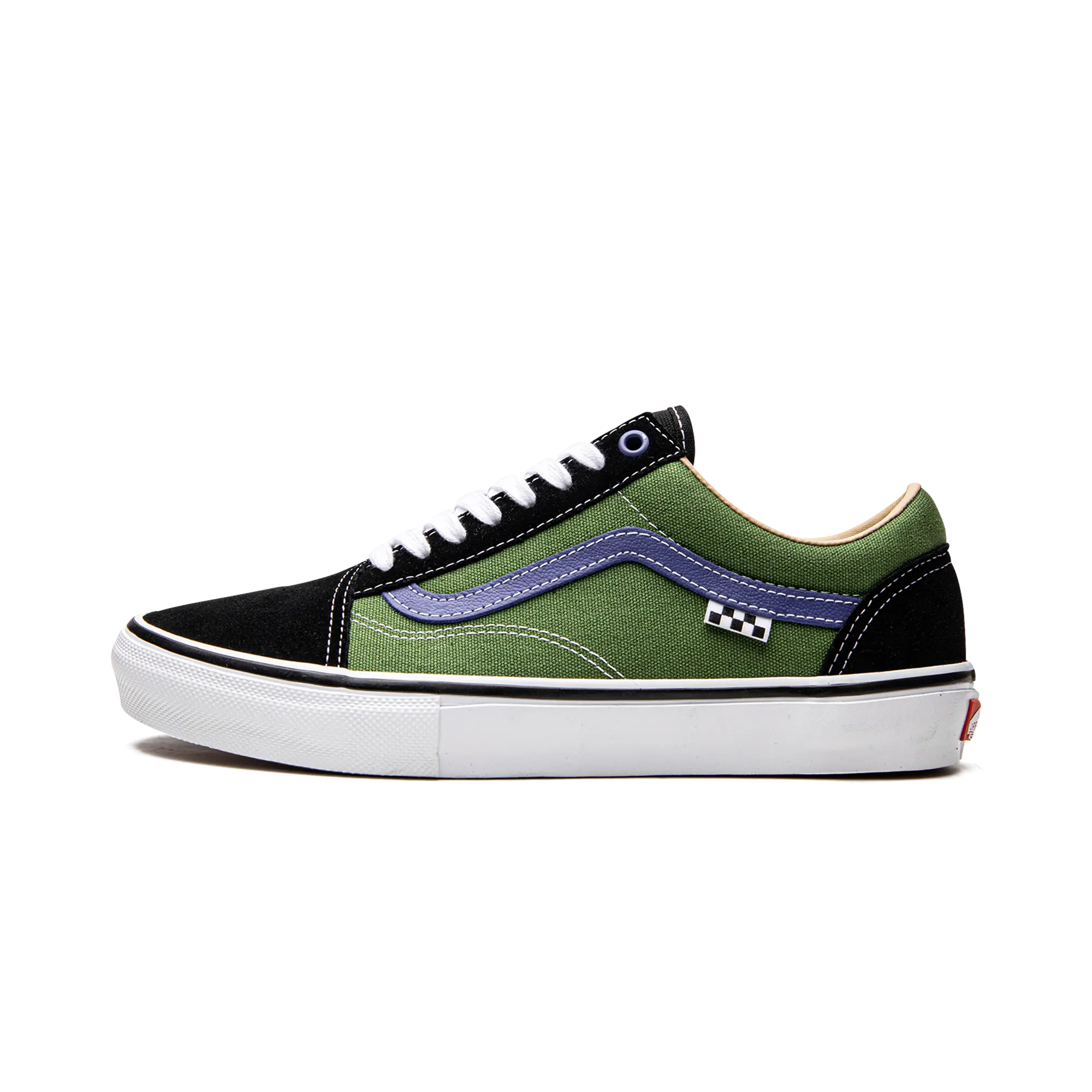UNIVERSITY SKATE OLD SKOOL SHOES "Black/Green" VN0A5FCBAPE