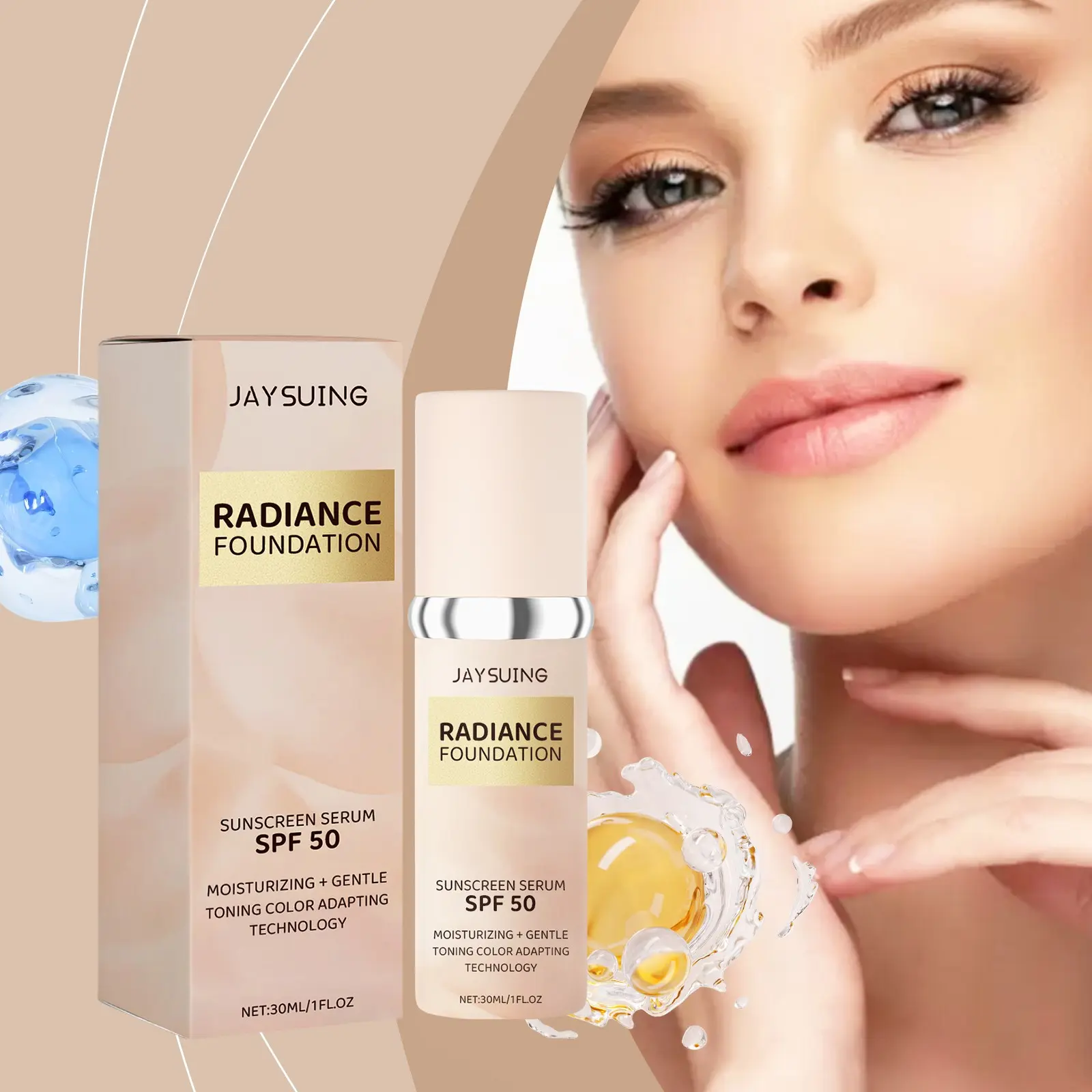 Protective Concealer Foundation Liquid, Easy Natural Skin Tone, Long-Lasting Moisturizing, Non-Shedding Makeup, Perfect for All-Day Wear
