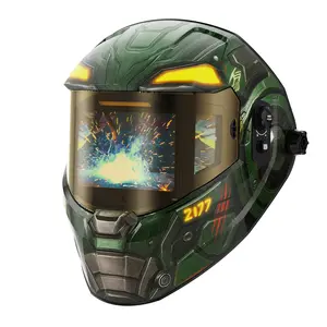 ANDELI Welding Helmet ANDELI- Panoramic 180° View 4.53"X3.23",1/1/1/2 True Color Solar Powered Welder Hood，Wide Shade Welder Mask for TIG MIG ARC Cut and Grind，OPTIM-600LA-TGB Weldingcap Weldingmask