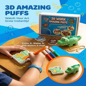 3D DIY Art Craft Kit for Kids Ages 6+, Creative Handmade Decoration Project, Fun Arts & Crafts Activity Set for Children