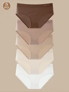 Women's High Waist Cotton Underwear 5 Pack, Soft Breathable Full Coverage, Elastic and Durable, Comfortable Daily Wear, Soft Breathable Knicker