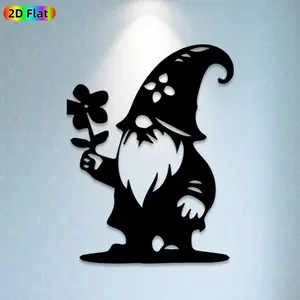 1pc Gnome Metal Wall Art,Charming Gnome Statue Mural,Ideal Gift for New Year,Easter,Whimsical Decor Enthusiasts,Weather-Resistant Metal Wall Decor Wall Sculptures,Perfect for Garden Wall & Backyard Fence,Gnome Decor Enthusiasts