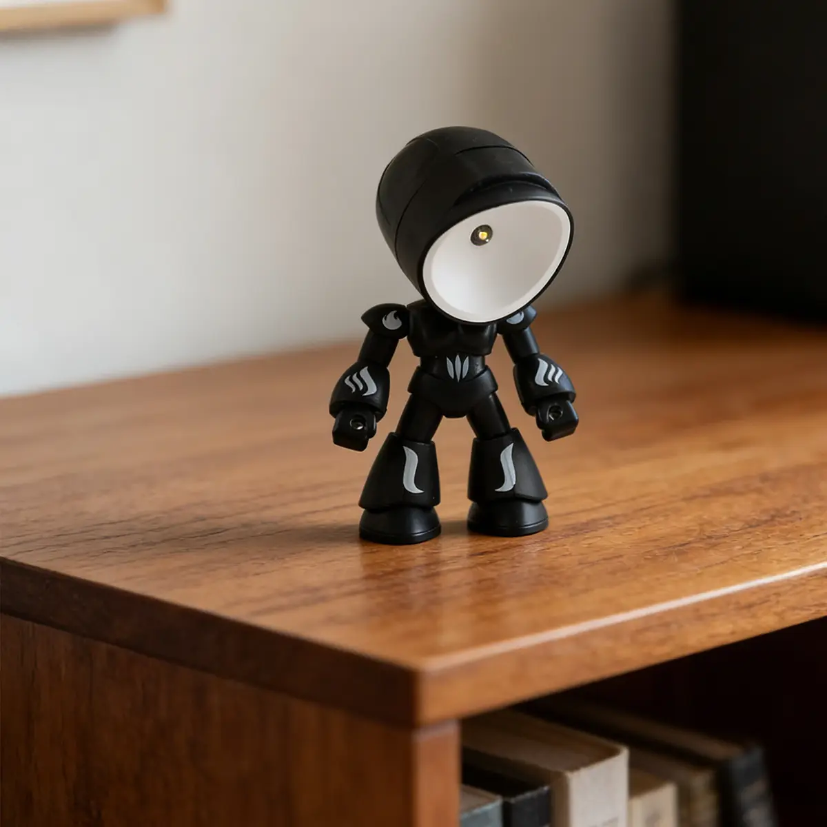 Lonely Robot LED Night Light - Cute Cartoon Robot Design, Mini Companion Table Lamp for Bedside, Desk, Kids Room Decor