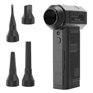 Nekmit G7 Electric Air Duster, 100,000 RPM Brushless Motor, Compressed Air Duster, Mini Blower with One-Tap Booster, 4-Speed Adjustable, Electric Duster for PC, Keyboard, Electronics, and Workbench