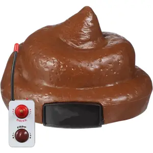 Poop Car Remote Control Plastic Simulation Stool Toy Shit Poop Car with Spinning and Farting Action for Halloween April Fools Day Party Kids Child Toy stainless steel mercury prop blocks bilding relief