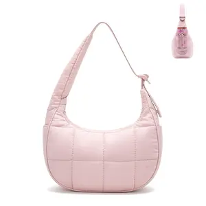 Quilted Down Bags Essential  Pocket Fits 330ml Soda Can Spring Edition Adjustable Dual-Strap Nylon Crossbody Luxury Designer Handbag Pu Tote Satchel