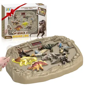 Interactive dinosaur-themed whack-a-mole toy with sound and light effects. Fun and engaging game for kids and family, promoting reaction skills and shared playtime.