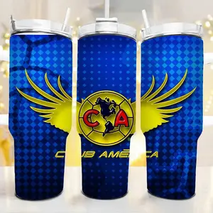 Golden Eagle Wings Club America 20oz Tumbler, Mascot Shield Design Cup, Premium Soccer Fan Travel Mug, Gift for Club América Supporters, Stainless Steel Tumbler, 20oz Coffee Mug, Kitchen Drinkware