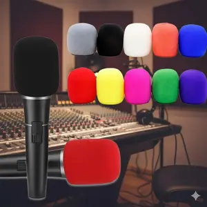 Professional Pop Filter wind Shield, Durable noise-Reducing Microphone Cover for Studio Recording, Live Streaming, Karaoke. Portable Anti-Dust Moisture-Proof Sponge Set, Universal Mic Accessory with Anti-Pop Wind Noise Design.