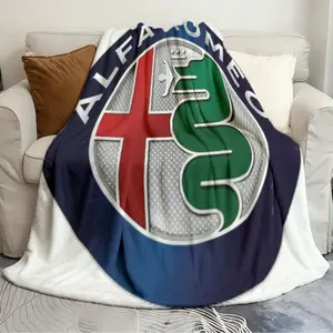 Stylish Blanket Alfa Romeo Logo Fresh and soft blanket Comfortable flannel blanket for home and travel Flannel Throw Blankets