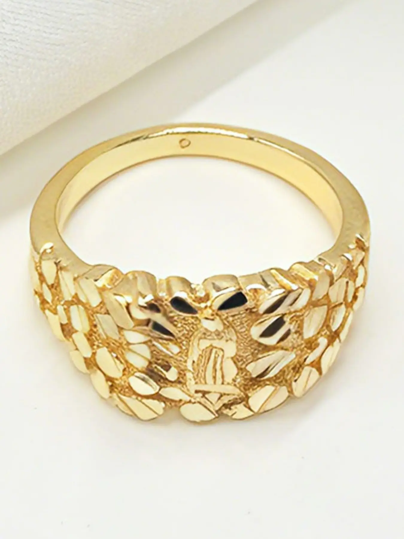 14k Gold Plated Guadalupe Virgin Mary Nugget Ring, Unisex Daily Wear, Exquisite Trendy Ring, Perfect Gift for Holidays, Religious Jewelry, Chunky Statement Rings, beautiful rings, unique rings, Fashion Rings