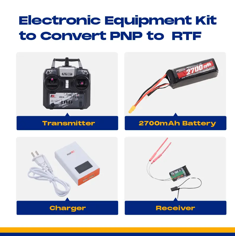 Electronic Equipment Kit to Convert PNP to RTF (2700mAh Battery with XT60 Plug)for 64mm FuTura/64mm J-10/64mm F-18/64mm F -16/64mm Rafale/1700PA-18/1500mm Cessna 182