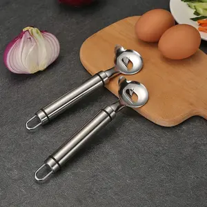 Stainless Steel Kitchen Scoop Tool, Multipurpose Aloe & Cactus Peeler, Butter Slicer, and Potato Corer