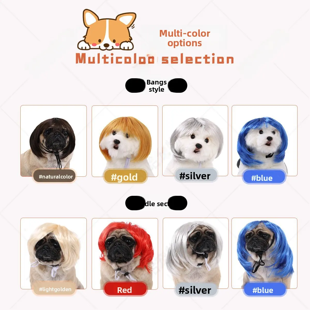 Funny Dog Wig Fashionable Pet Hair Accessory Adjustable Soft Material For Small Dogs Perfect For Parties Halloween Costumes And Cute Pet Photos Funny Dog Wig Fashionable Pet Hair Accessory Adjustable Soft Material For Small Dogs Perfect For Parties Halloween Costumes And Cute Pet Photos