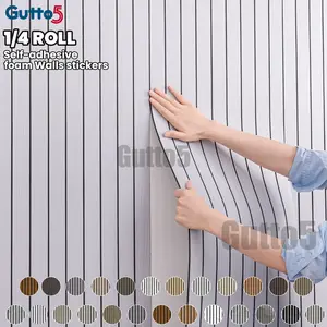 Thick 3D Embossed Wood Grain Pattern Grid Wallpaper, Texture Wall Decor, Home Improvement, Peel and Stick, Suitable for Bedroom and Living Room, Indoor Background Wall