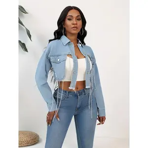 Women Fashion  Long Sleeve Casual Style Perfect for Spring/Fall Streetwear & Trendy Looks for Women Women's Oversized Women's Elegant Denim Bomber Jacket Cropped Hoodie jackets  for