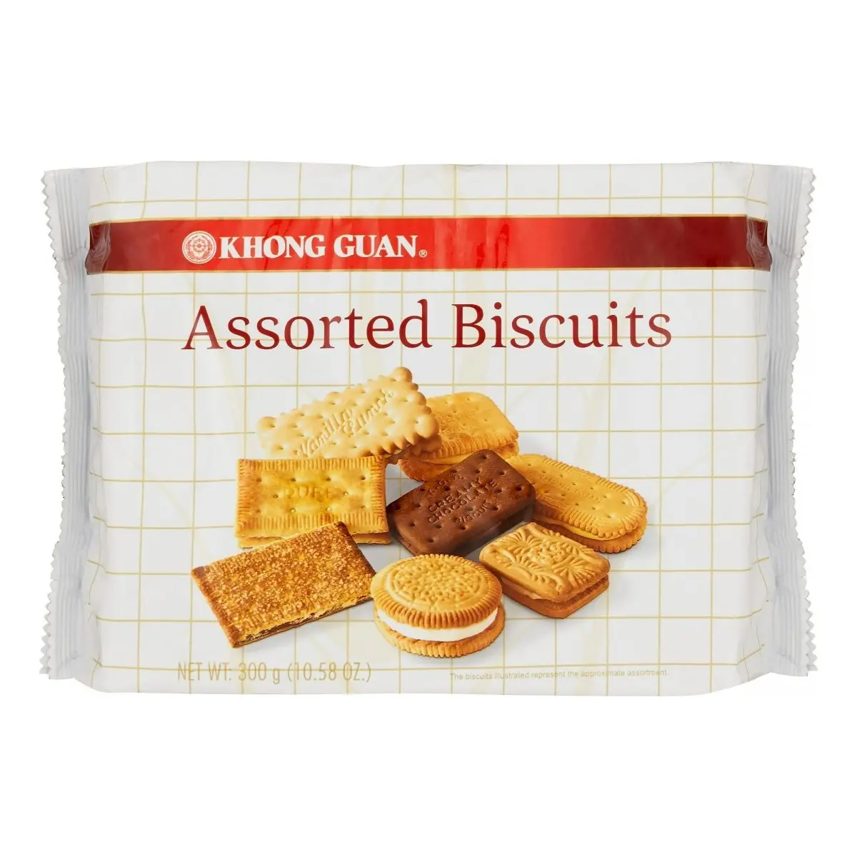 Khong Guan Assorted Biscuits & Cookies, 10.5oz Snack Treat, Cookie