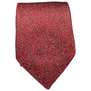 BISSE Necktie - Micro Fabric Men's Tie, Red Patterned Men's Tie