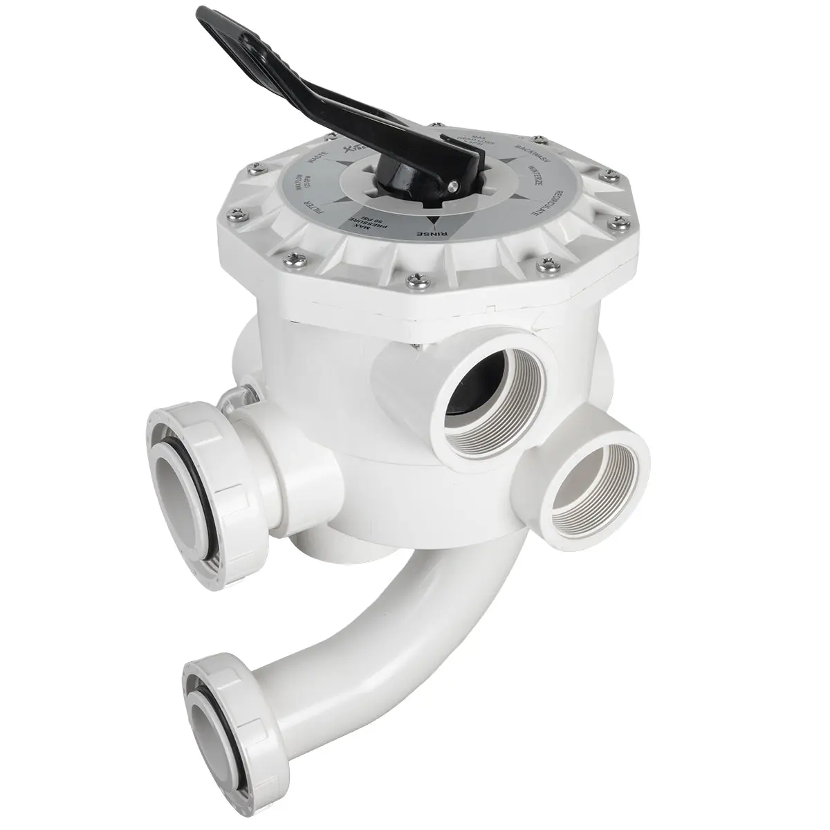 XtremepowerUS 2-In Threaded 7-Position Side-Mount Multiport Valve, Replacement Part for Outdoor Swimming Pool D.E. Filter Systems, Inground Pool Accessories, Swimming Pools